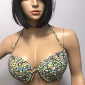 Victoria's Secret Multicolor Paisley Bikini Top